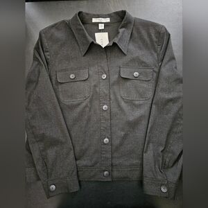 NWT - Josephine Chaus Sport Charcoal  Grey Lightweight Stretch Jacket -Size XL